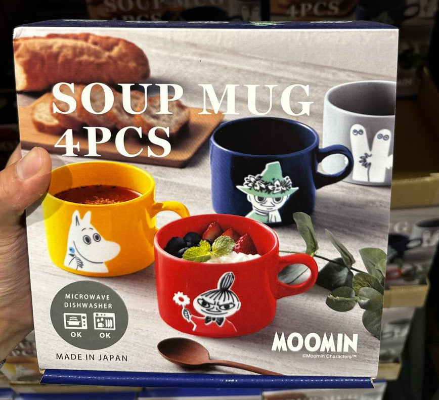 MOOMIN 嚕嚕米 日本製陶瓷湯杯 4入組