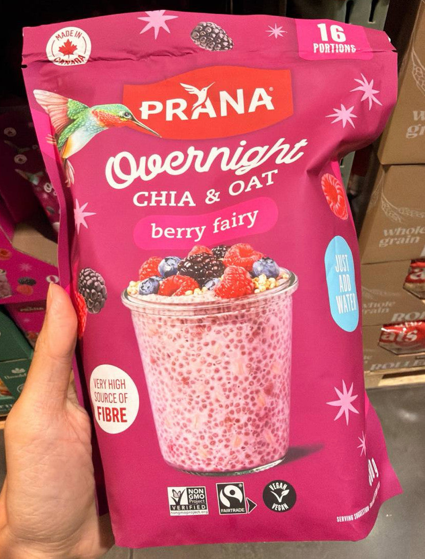 PRANA 隔夜奇亞籽燕麥 莓果精靈口味 16份裝