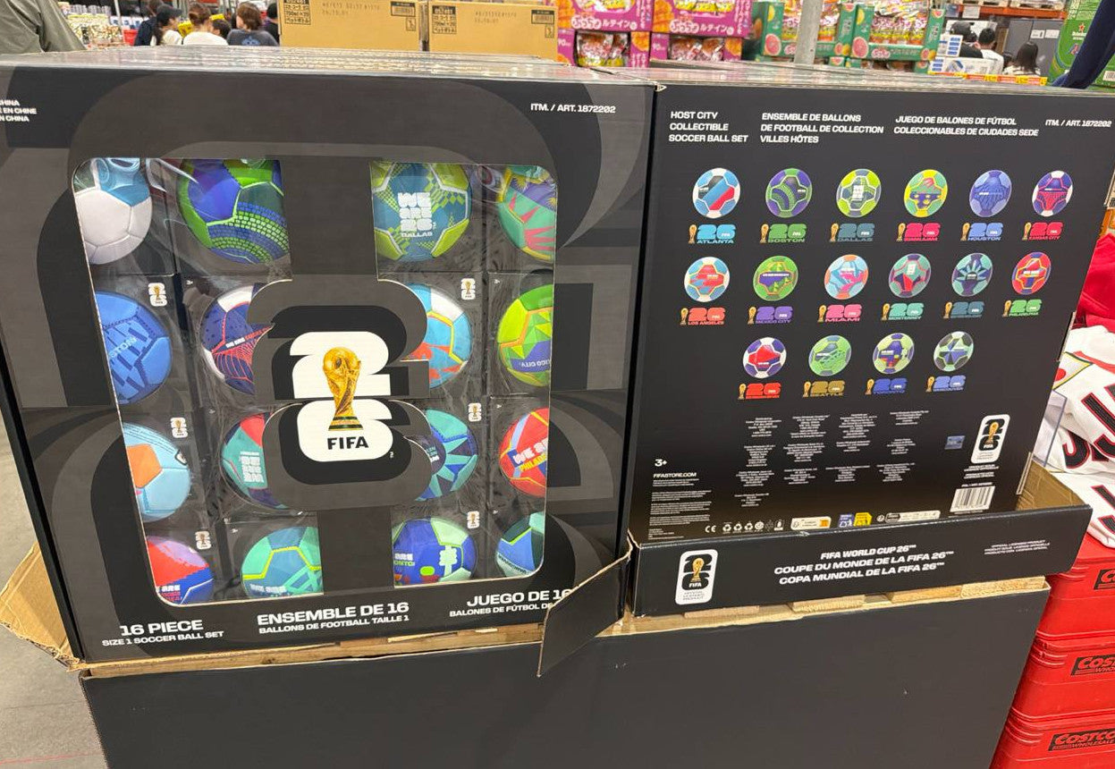 FIFA 2026 世界盃 主辦城市收藏足球組 16入 (Size 1)